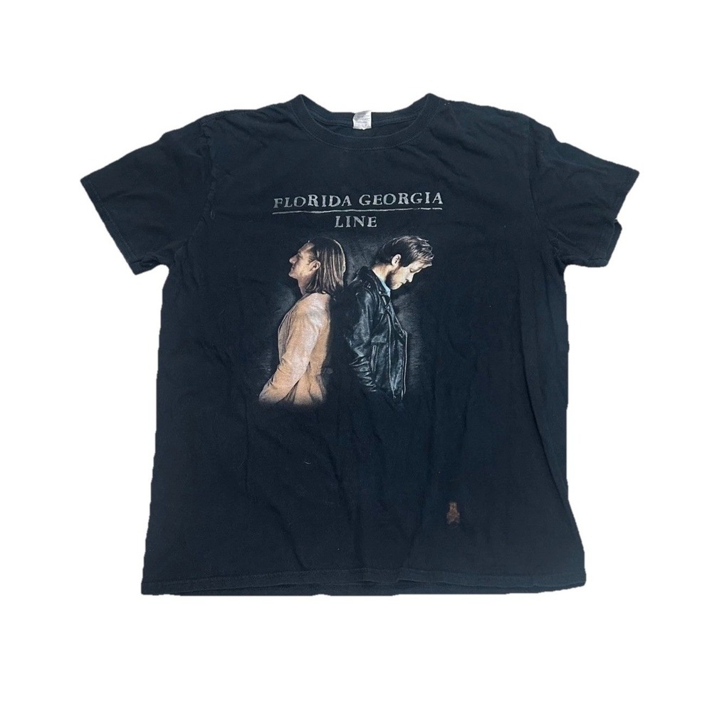 Florida Georgia Line FGL Concert Tour Graphic T-Shirt Black Mens Medium